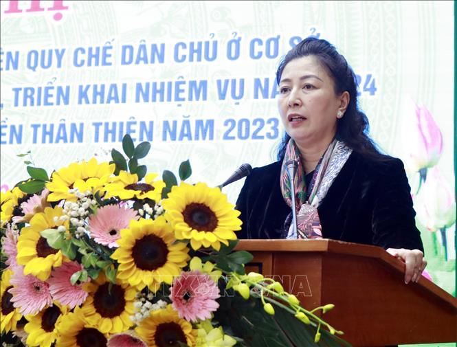 Hội nghị công bố đơn vị đạt chuẩn chính quyền thân thiện năm 2023 tại Bắc Giang