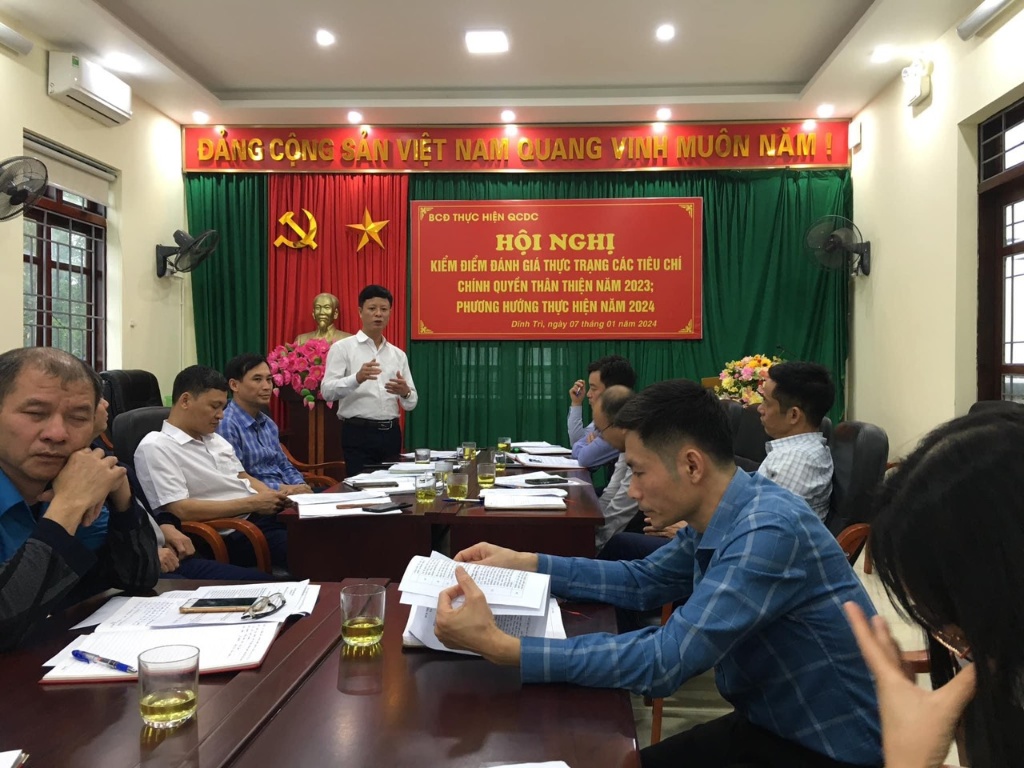 Xã Dĩnh Trì, TP Bắc Giang: Tổ chức hội nghị đánh giá thực trạng  kết quả xây dựng mô hình “Chính...